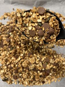 Healthy granola met chocoladedruppels